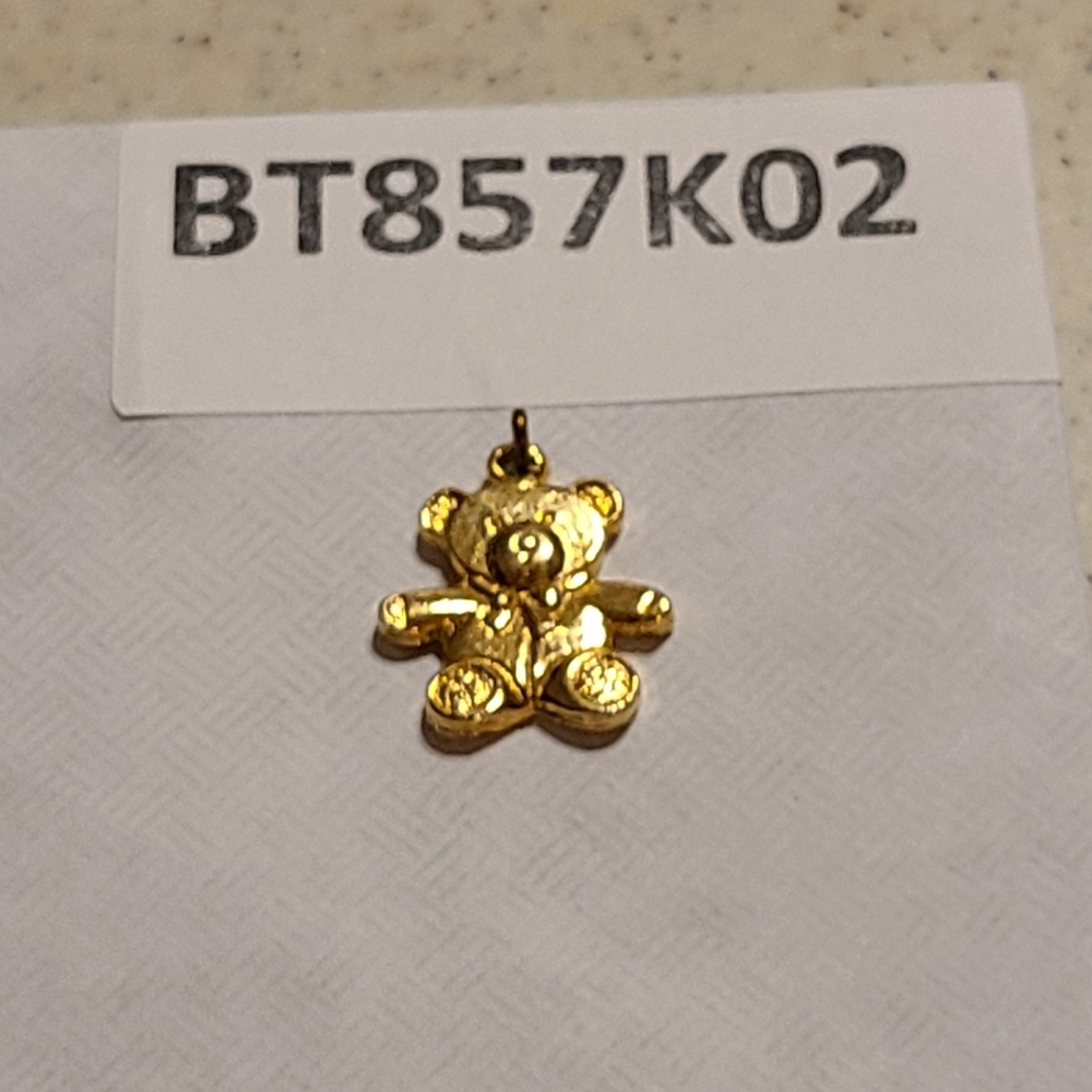 Gold Teddy Bear Charm - Picture 7 of 7